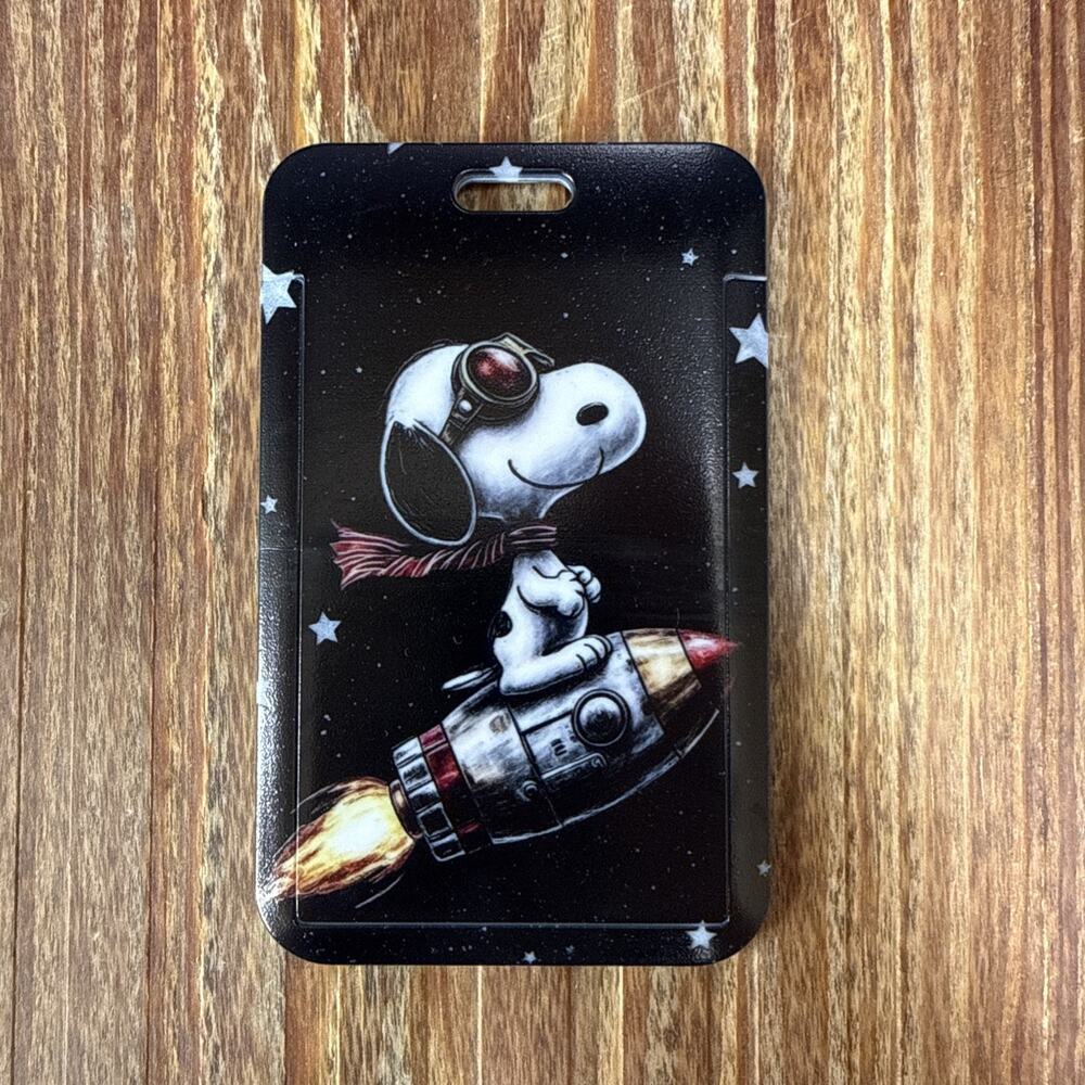 Snoopy in Space Badge ID Holder